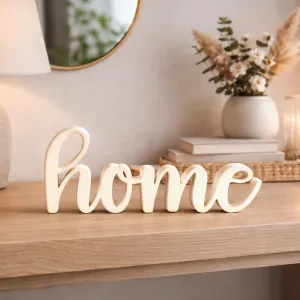 Minimalistyczny Napis Home - Dekoracja 3D Do Wnętrz